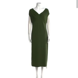 vince v-neck mid length dress